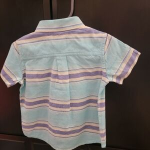 The children's place toddler boys striped button down shirt blue